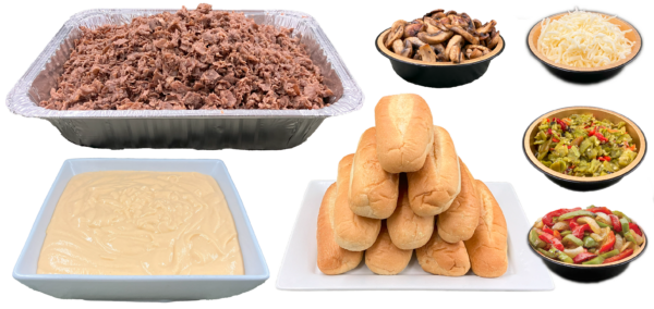 Build Your own Cheesesteak Buffet (Serves 13)